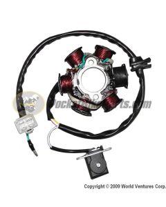 Stator / Magneto - 4-Stroke 50 - 110cc / Plug Type 2 (Male Pins Connector)